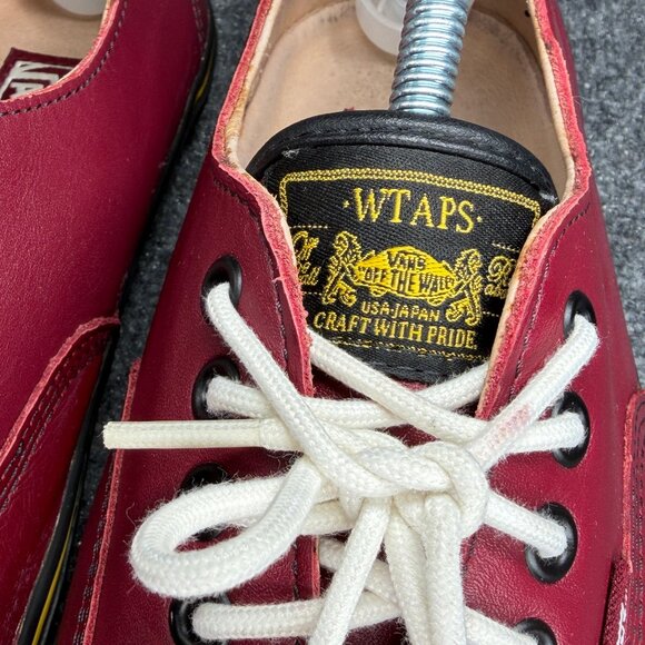 Vans x WTAPS Authentic 69 Sneakers Mens 9.5 Maroon Leather Vintage Retro Shoes‎ main image 8